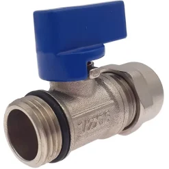 Lot de 5 Vanne à bille sphérique 1/2"x16 pour tube PER diam16 Bleu