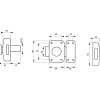 Lot de 2 verrous à bouton, cylindre diamètre 23 x 45 mm, s'entrouvrant, 3 clés/verr. - SP