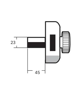 Lot de 2 verrous à bouton, cylindre diamètre 23 x 45 mm, s'entrouvrant, 3 clés/verr. - SP