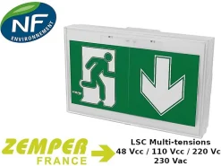 Luminaire sur Source Centrale évacuation IP44 Multitensions Zemper Toledo