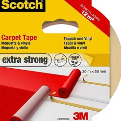 3M 42022050 Ruban adhésif double-face pour tapis Scotch blanc 50 mm x 20 m