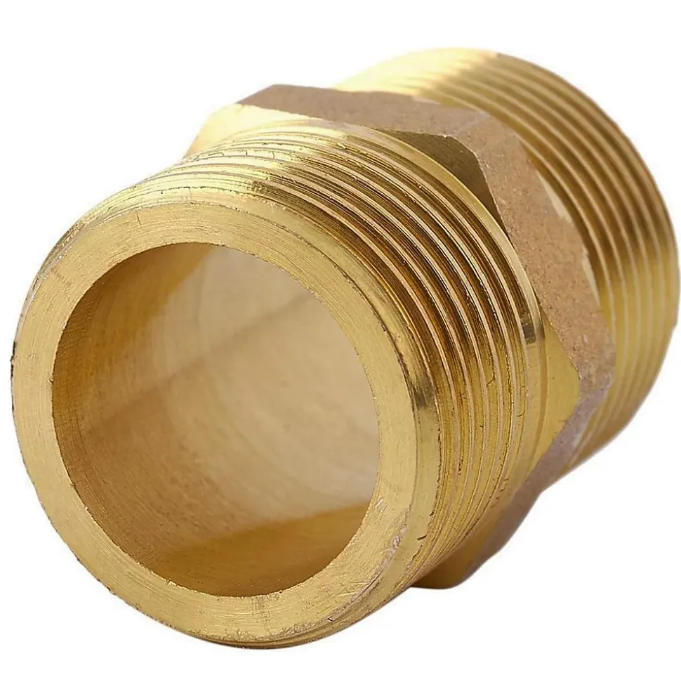 Mamelon laiton égal mâle mâle à visser diam 3/8" - lot de 5