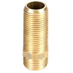 Mamelon long double mâle 40mm 15/21 laiton - GARIS - D04103B