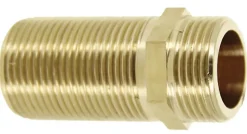 Mamelon long double mâle 40mm 15/21 laiton - GARIS - D04103B