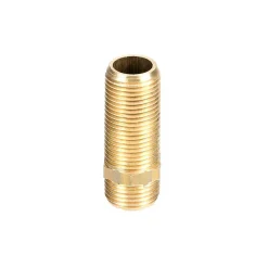 Mamelon long double mâle 40mm 15/21 laiton - GARIS - D04103B