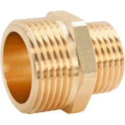 Mamelon réduit laiton Mâle 20/27 (3/4") - Mâle 12/17 (3/8"), lot de 2