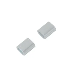Manchon à sertir vendu par 2 Diall en aluminium pour câble Ø.3 mm