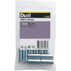 Manchon tête fraisée zingué ø 10 x 30 mm - 10 pièces