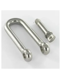 Manille Droite Longue Forgée Inox A4 Diamètre 6 - 2 pièces
