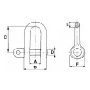Manille zinguée diam 12 - 1/2" (Lot de 5)