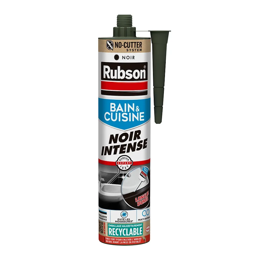 Mastic bain et cuisine Rubson noir 280ml