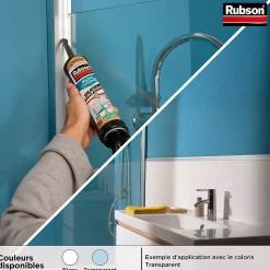 Mastic bain et cuisine Rubson transparent 280ml