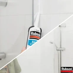 Mastic bain et cuisine Rubson blanc 2x280ml