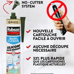 Mastic bain et cuisine Rubson blanc 280ml
