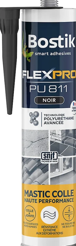 Mastic colle Bostik Flexpro PU 811 noir 300ml