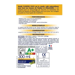 Mastic colle haute performance BOSTIK Flexpro pu 511 300 ml blanc