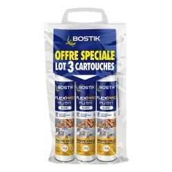 Mastic colle haute performance BOSTIK Flexpro pu 511 en lot de 3, 300 ml blanc