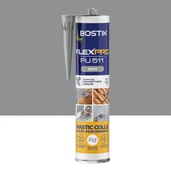 Mastic colle haute performance BOSTIK Flexpro pu 511, 300 ml gris