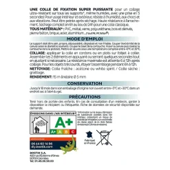 Mastic colle miroirs Bostik 290 ml coloris blanc