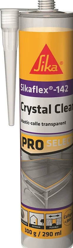 Mastic colle multi-usages transparent Sika Sikaflex Crystal Clear 300 gr