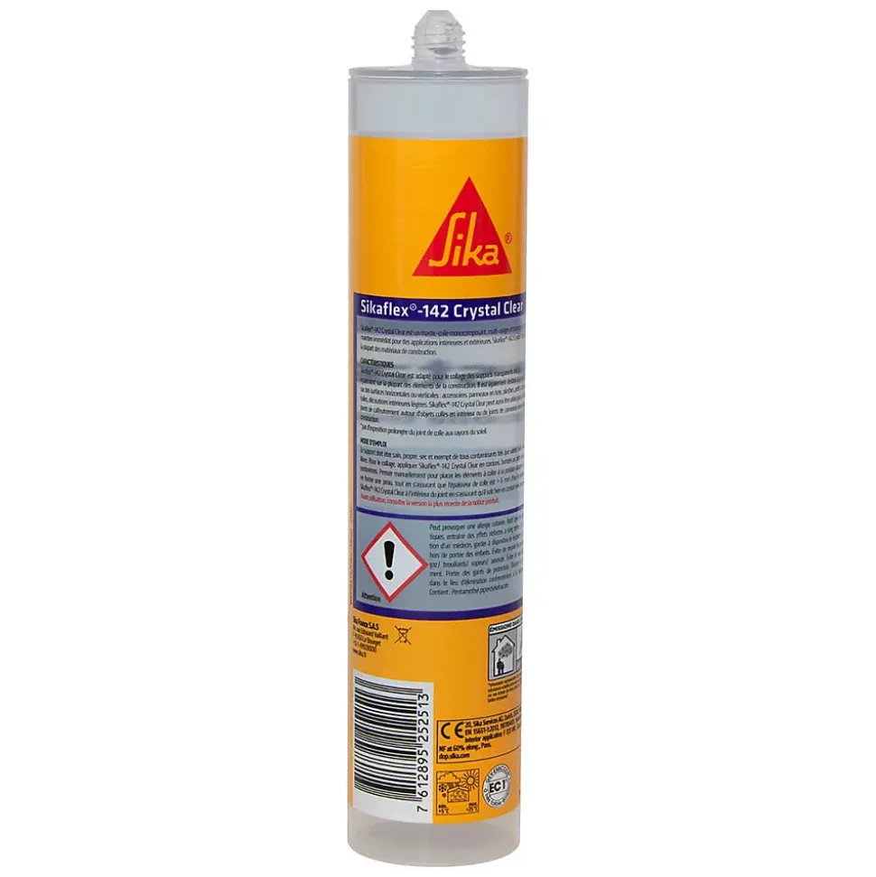Mastic colle multi-usages transparent Sika Sikaflex Crystal Clear 300 gr