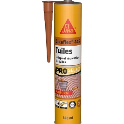 Mastic colle Sikaflex 145 terre cuite pour réparation et collage souple de tuiles 300ml Sika