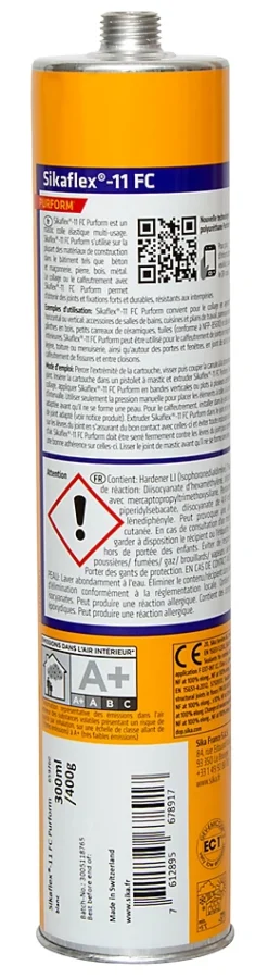 Mastic colle tout en un Sikaflex 11FC, Noir