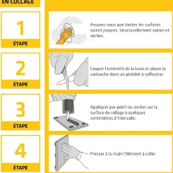 Mastic colle tout en un Sikaflex 11FC, Noir