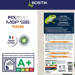 Mastic colle tuiles Bostik 290 ml coloris brique