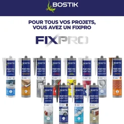 Mastic colle voitures et bateaux Bostik 290 ml coloris noir