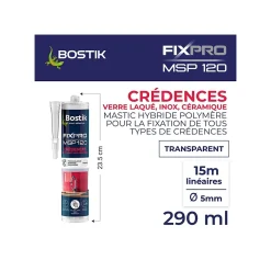 Mastic de fixation crédence Bostik Fixpro MSP 120 290ml