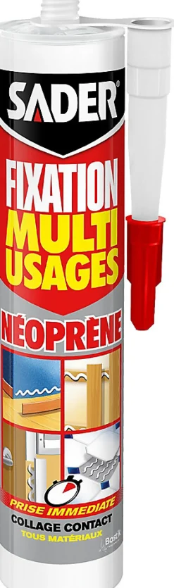Mastic de Fixation Sader Multi-Usages Néoprène Cartouche 310 ml