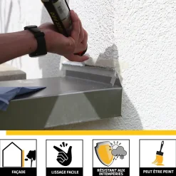 Mastic d'étanchéité SikaSeal 184 maçonnerie 300ml