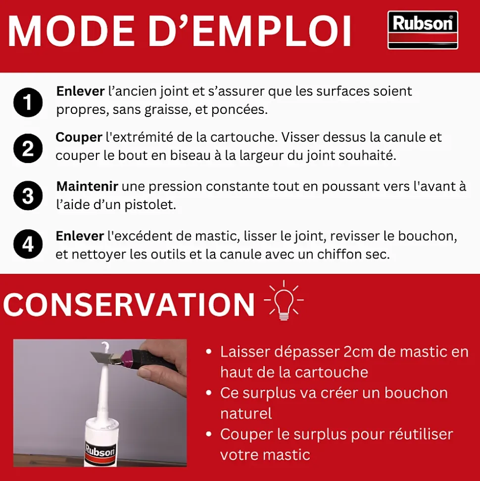 Mastic FT101 Rubson transparent 280ml