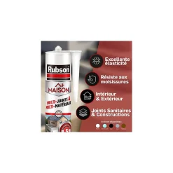 Mastic Maison Multi Usages & Matériaux transparent Rubson Cartouche 280ml