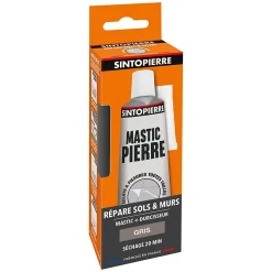 Mastic polyester Sintopierre gris en tube de 66ml