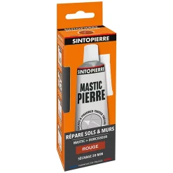 Mastic polyester Sintopierre rouge en tube de 66 ml