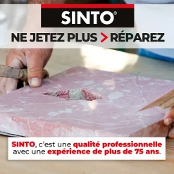 Mastic polyester Sintopierre rouge en tube de 66 ml