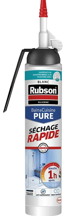 Mastic Rubson Bain&Cuisine Pure Séchage Rapide blanc MSP 200ml