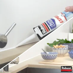 Mastic Rubson Bain&Cuisine Séchage Rapide blanc cartouche 280ml
