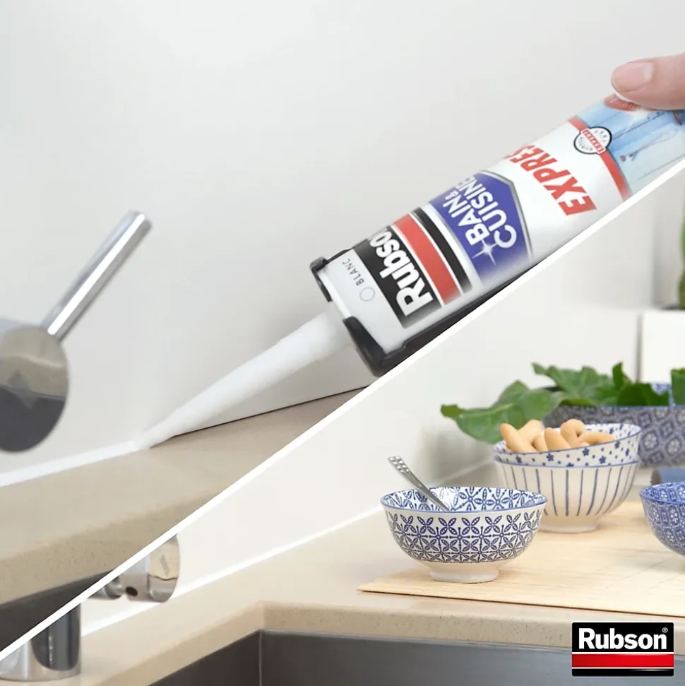 Mastic Rubson Bain&Cuisine Séchage Rapide blanc cartouche 280ml
