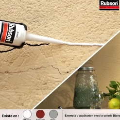 Mastic Rubson Maison Acrylique Murs-Fenêtres blanc cartouche 280ml vendu par 3 pièces