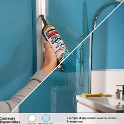 Mastic Rubson Sanitaire Salle de bains Saine Mastic blanc cartouche 280ml