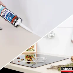 Mastic Rubson Sanitaire Salle de bains Saine Mastic blanc cartouche 280ml vendu par 2