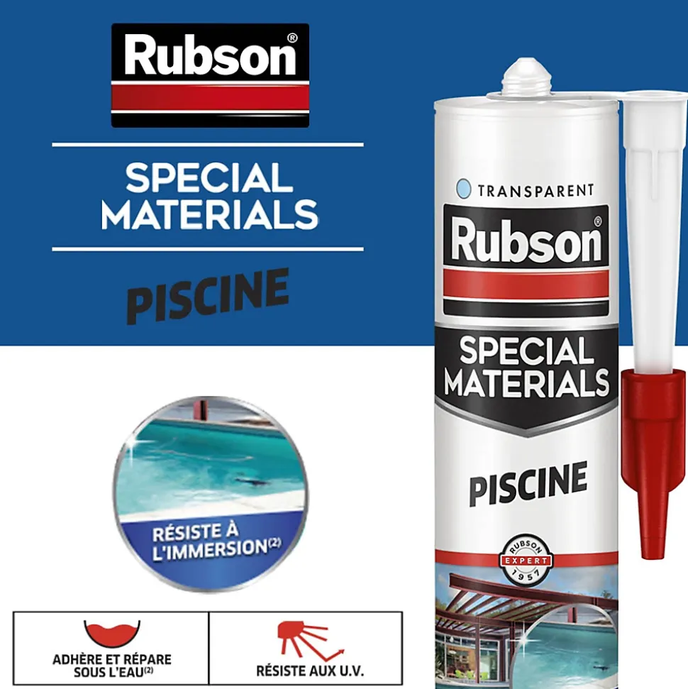 Mastic Rubson Special Materials Piscine transparent cartouche 280ml