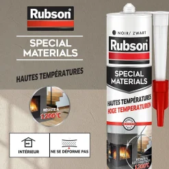 Mastic Rubson Special Materials Hautes Températures noir cartouche 280ml