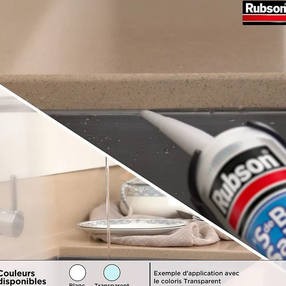 Mastic salle de bain Jointe&Colle Rubson blanc 280ml