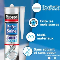 Mastic salle de bain Jointe&Colle Rubson blanc 280ml