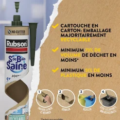 Mastic sanitaire transparent Salle de bain Saine Rubson 280 ml
