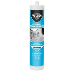 Mastic silicone acétoxy cuisine et salle de bain Volden transparent 280ml